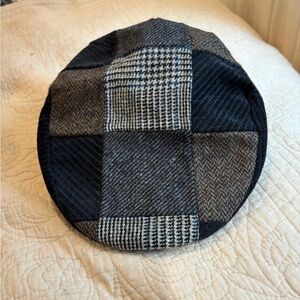 Stetson Men's Patchwork Flat Cap - Black and Brown